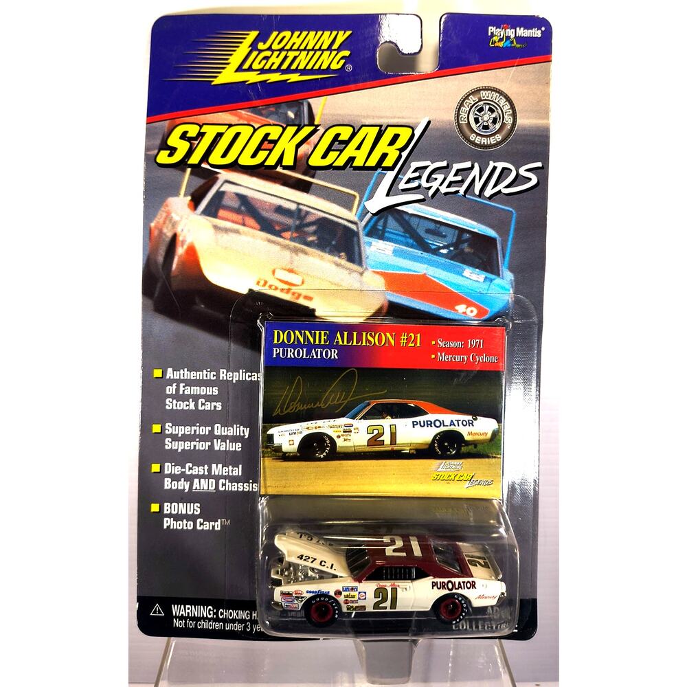 Johnny Lightning Stock Cars Legends DONNIE ALLISON #21 PUROLATOR, New, See Pics!
